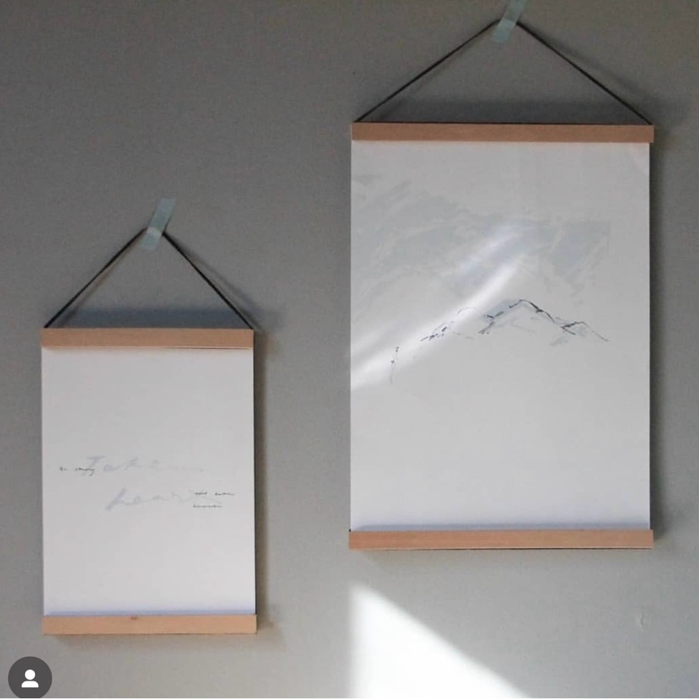 Natural Wood Magnetic Hanging Picture Frame Bundle